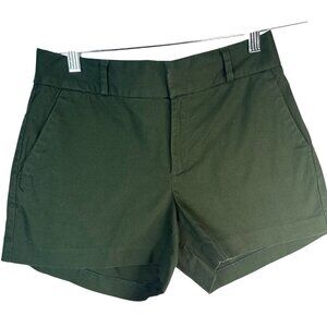 2/$30 Banana Republic Size 4 Womens Green Tailored Shorts Cotton Blend Mid Rise